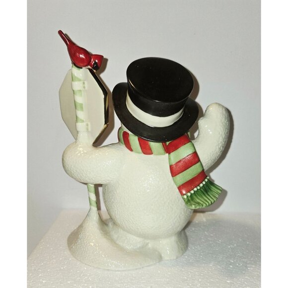2014 Lenox Snowy Crossings Snowman Fine porcelain MIB - Picture 3 of 12